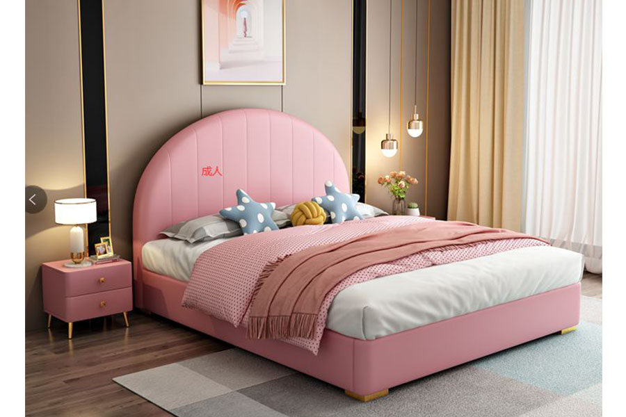VINCENTKids bed HM0645-0306 Italian princess bed dream light luxury modern soft bag bed