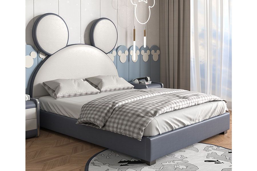 VINCENT Kids bed HM0645-010 Cartoon Mickey children's bed simple modern solid wood bed