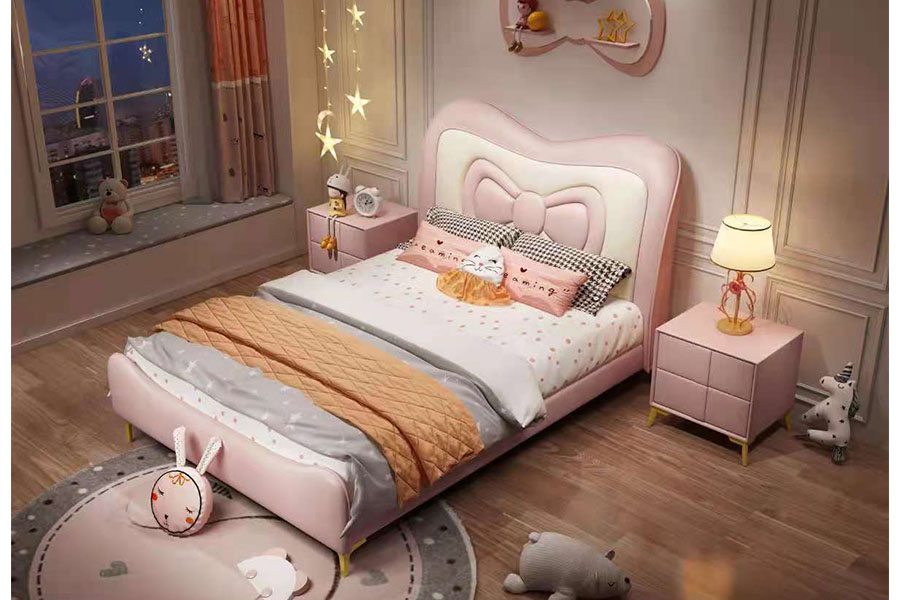 VINCENT Kids bed HM0645-HDC Light luxury children's bed bedroom cartoon dream girl butterfly bed