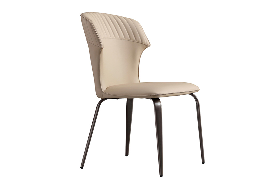 Frans Dining chair HM0683-Y936 Soft bag dining chair modern light luxury single backrest chair simple household iron art leisure chair study chair