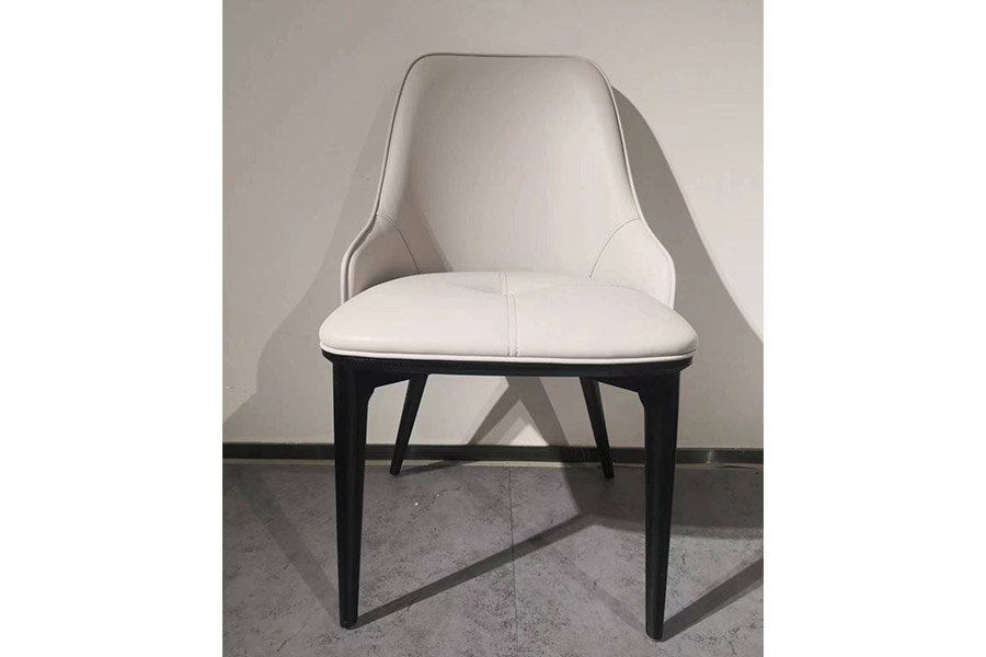 Frans Dining chair HM0652-Y275 Italian style minimalist dining chair home Nordic solid wood backrest chair armchair