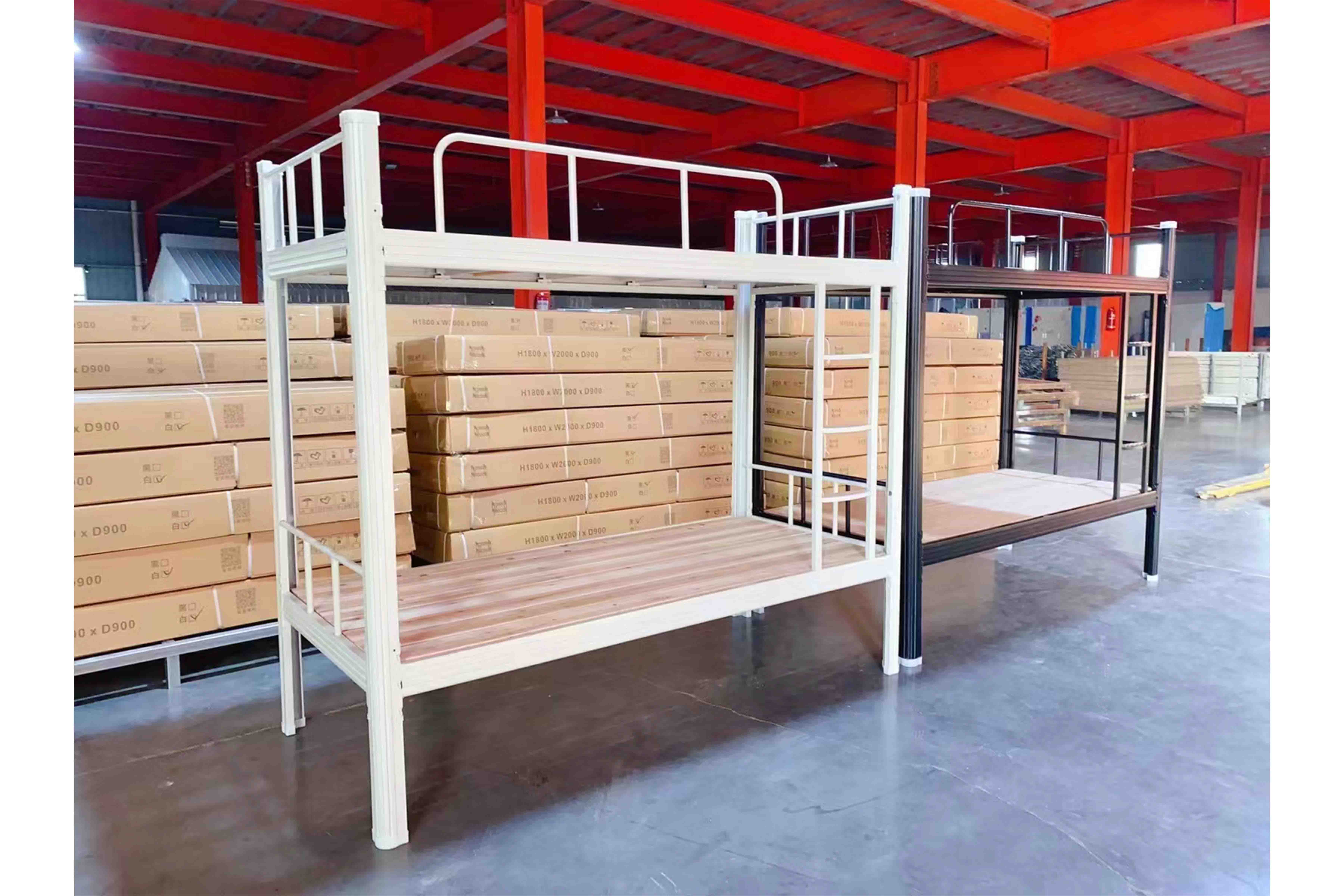 Bunk bed iron bed frame double deck dormitory solid and durable space-saving