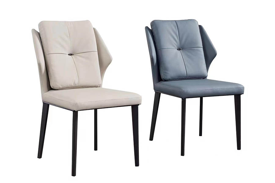 Frans Dining chair HM0744-23-82 Italian minimalist leather art dining chair home modern light luxury leisure stool