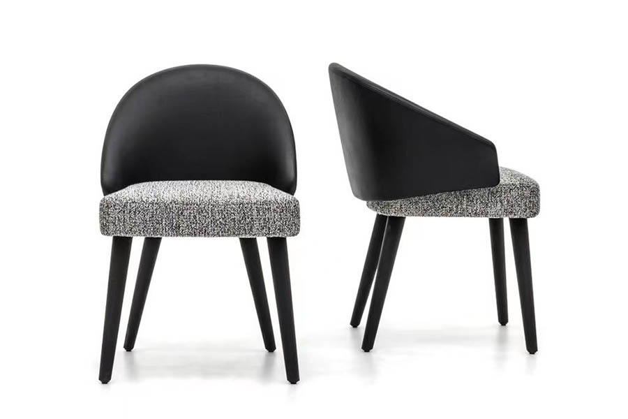 Frans Dining chair HM0744-A05 Modern simple home solid wood chair casual restaurant fashion upholstered chair