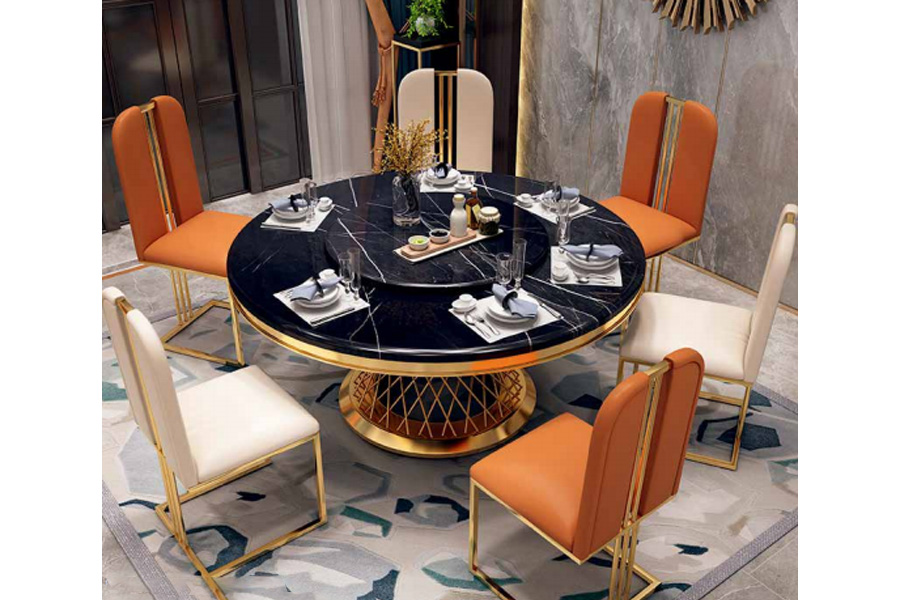 Sintered stone top dining table