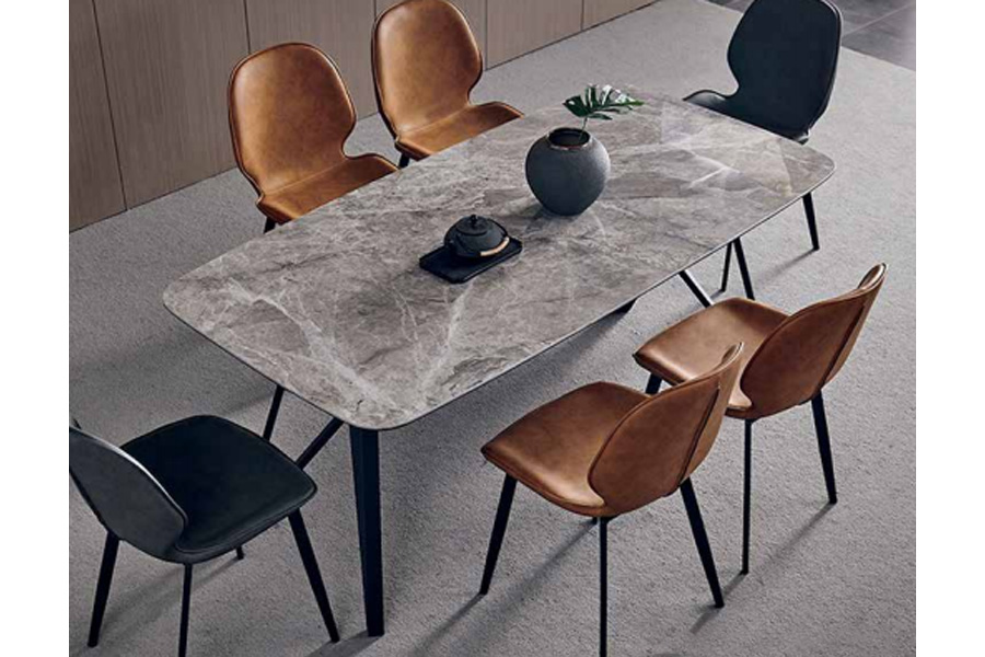 Sintered stone top dining table