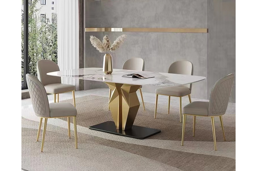 Sintered stone top dining table