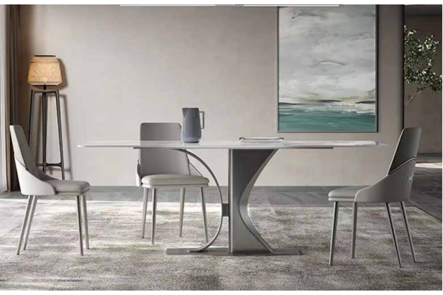 Sintered stone top dining table