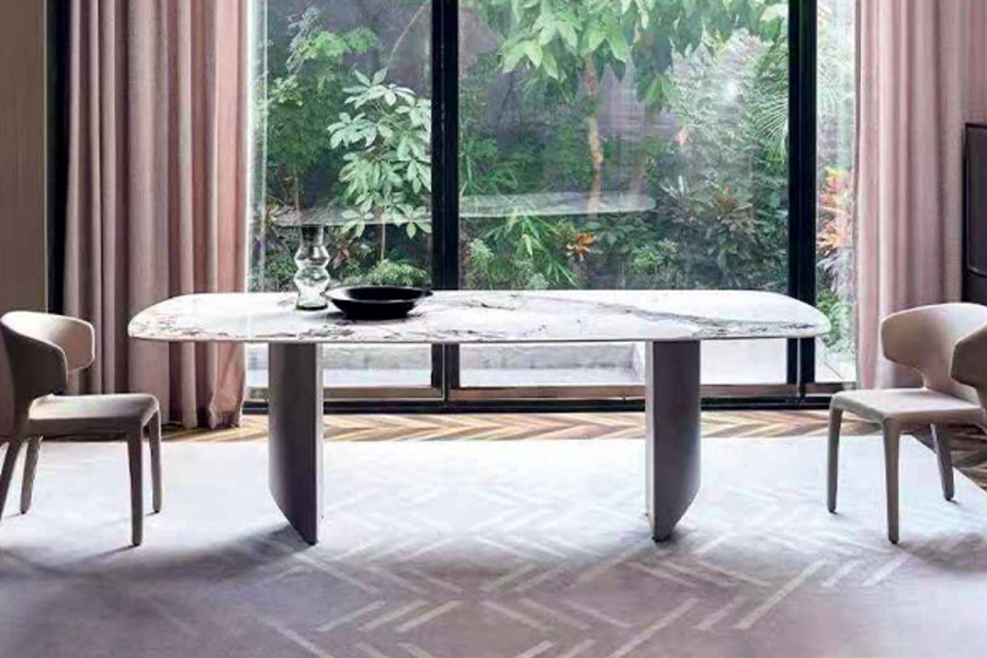 Sintered stone top dining table