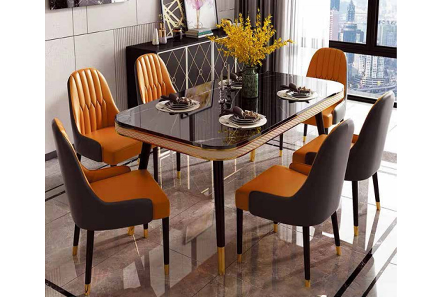 Sintered stone top dining table