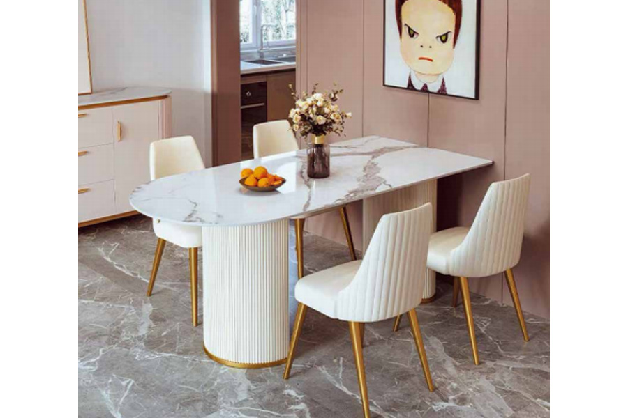 Sintered stone top dining table
