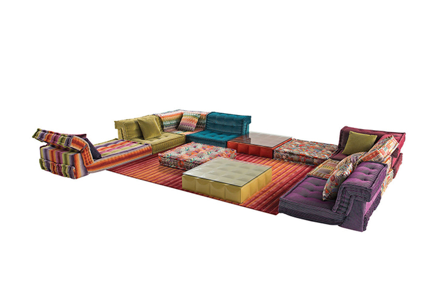 Free combination module sofa Roche Bobois style Mahjong sofa designer multicolored fabric sofa