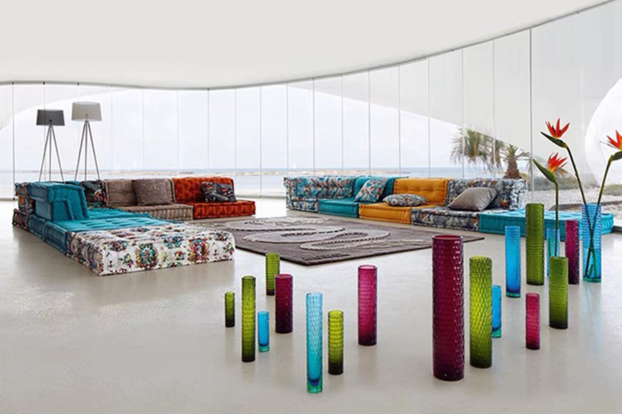 Multi-color module sofa villa living room roche bobois style mahjong sofa designer custom sofa