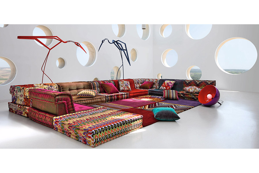 Modern simple living room color module mahjong sofa rouche bobois style fabric sofa combination sofa bed