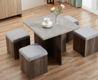 Furniture factory dining table laminated board dining table multifunction dining table Rental house furniture dining table