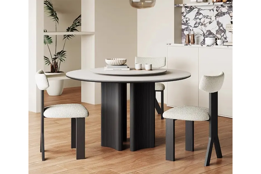 Round dining table Medieval-style dining table sintered stone dining table