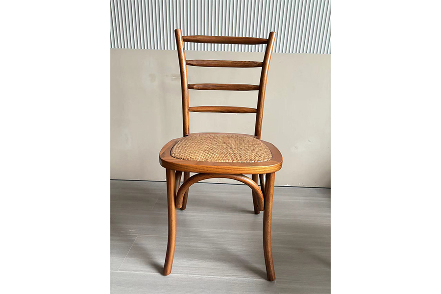 French American Country dining chair Vintage solid wood backrest chair Cafe Hotel Stackable dining chair