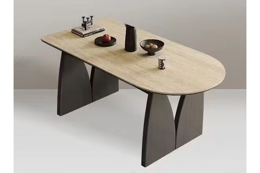 Dining table vintage solid wood dining table Irregularly designed dining table