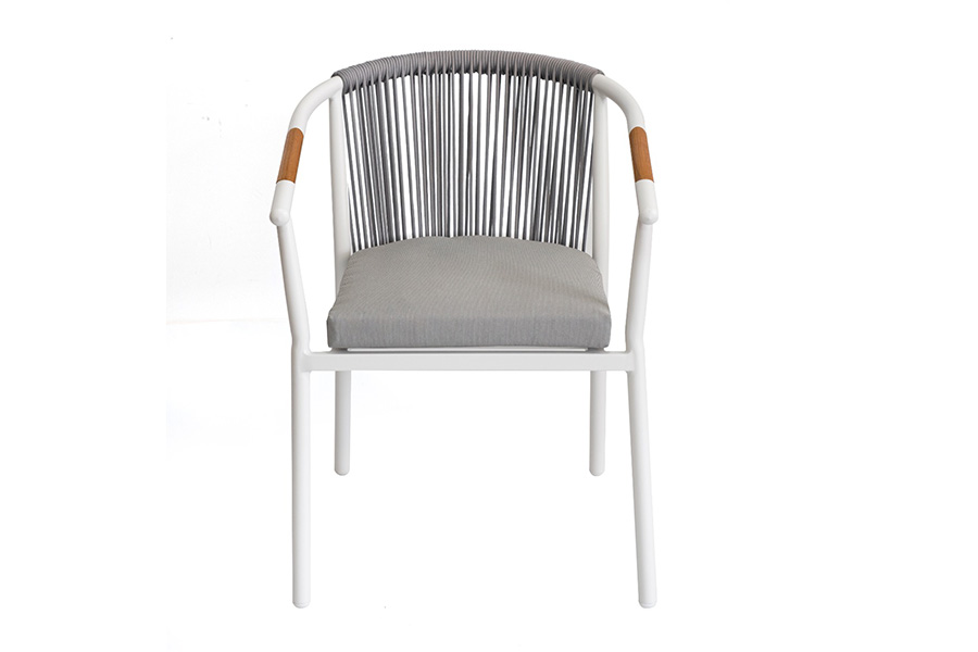 Modern outdoor table and chair rattan chair rope woven table and chair cast aluminum table and chair leisure furniture