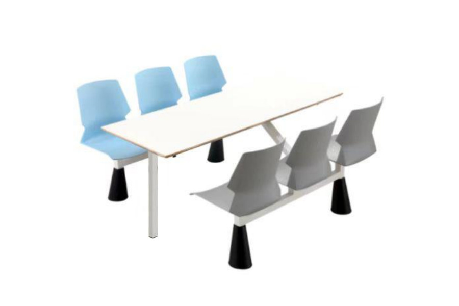 Dining table&chair set Student canteen dining table&chair set Staff canteen dining table&chair set Integrated Dining Table and Chairs