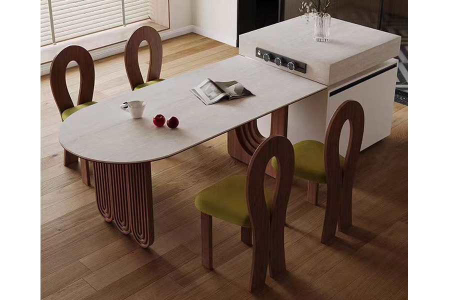 Dining table Vintage solid wood dining table Irregularly designed dining table