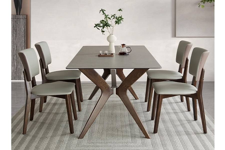 Dining table Medieval-style dining table Rectangular dining table Vintage solid wood dining table