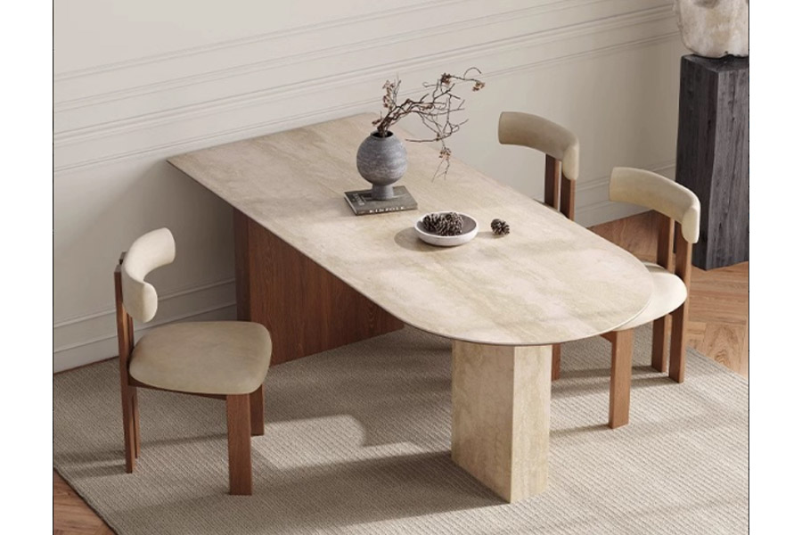 Dining table Vintage solid wood dining table Irregularly designed dining table