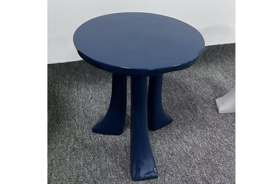 Side table Fiberglass side table Multifunctional side table End table Round  top fiber glass side table