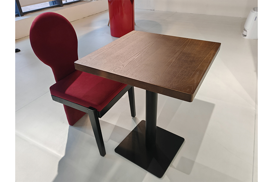 Industrial style retro restaurant table and chair combination cafe solid wood square dining table and chair booth sofa square