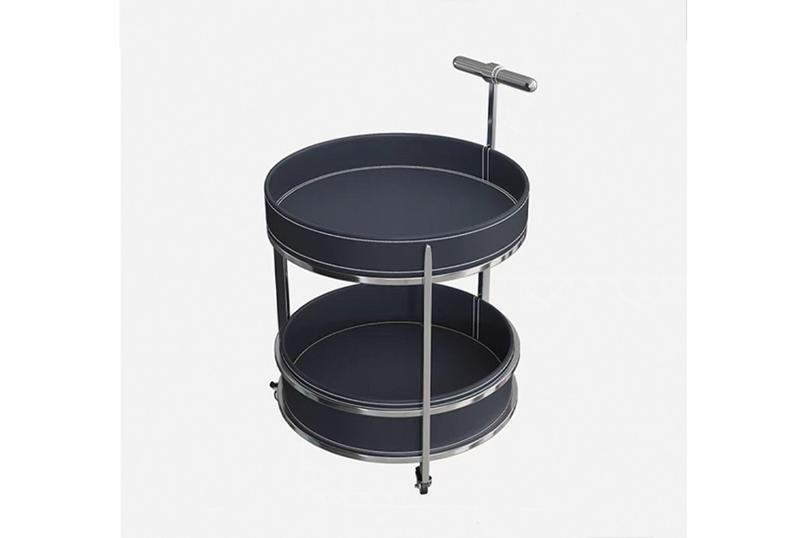 Saddle leather side table Modern style side table Multifunctional side table