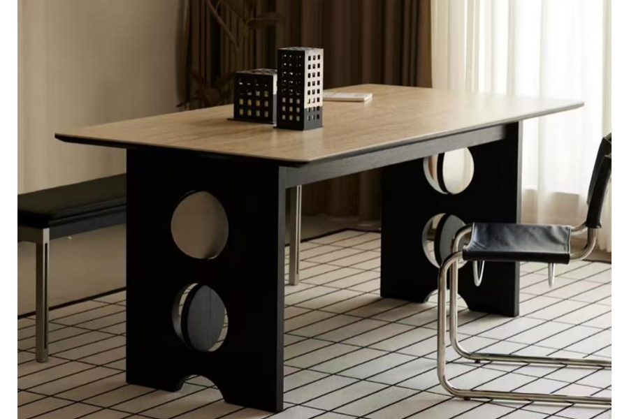 Sintered stone top dining table Smooth Edge Design dining table Medieval style dining table