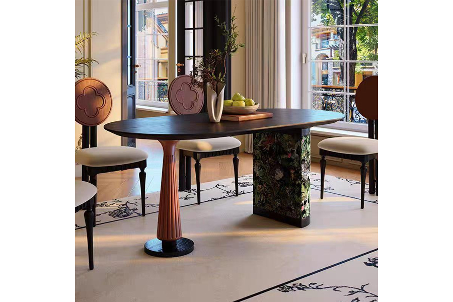 Medieval style dining table Vintage and elegant dining table Fashion design dining table Oval Dining Table