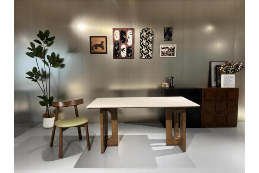 Sintered stone top dining table Vintage and elegant dining table Rectangular Dining Table