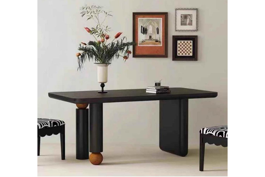 Vintage and elegant dining table Wood top dining table French vintage dining table