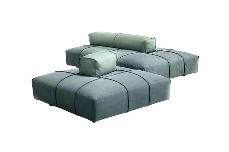 High-end irregular-shaped modular double-sided square combination sofa, double-person and triple-person sofa