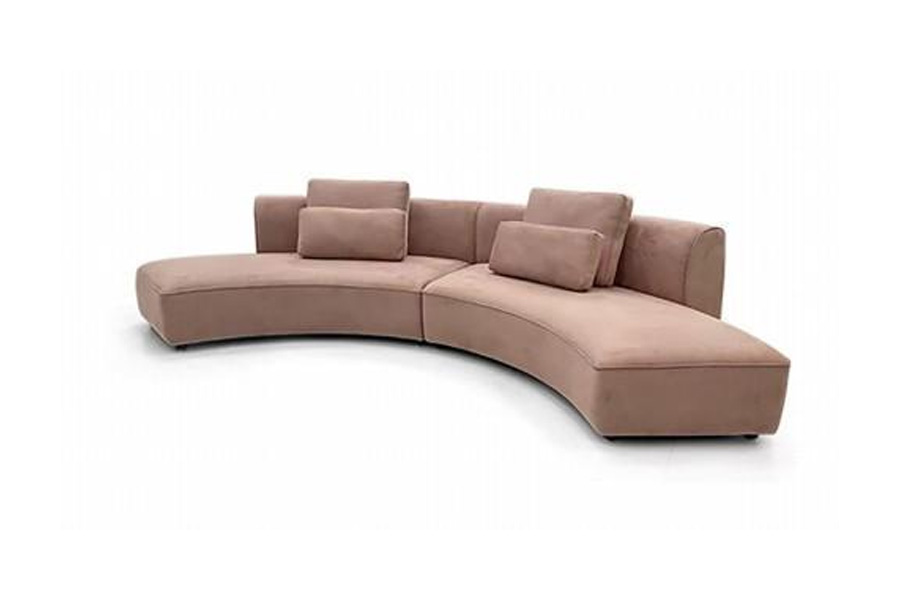 Sofa-Minimalist curved sofa, Nordic fabric irregular-shaped sofa, living room, apartment, beauty salon furniture