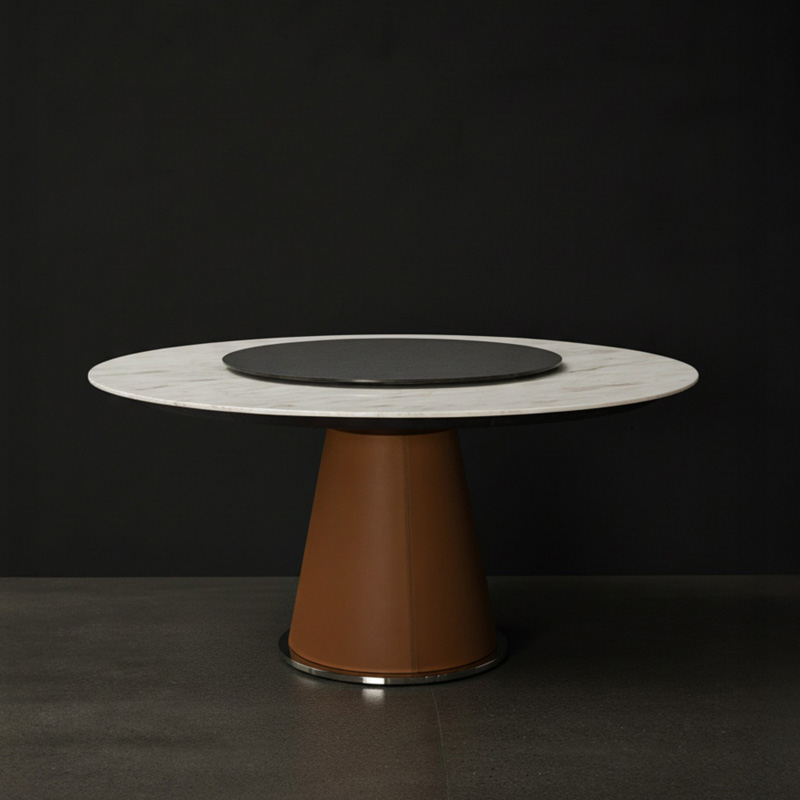 Ella Dining Table Italian luxury casual restaurant round dining table, home hotel marble dining table, banquet table