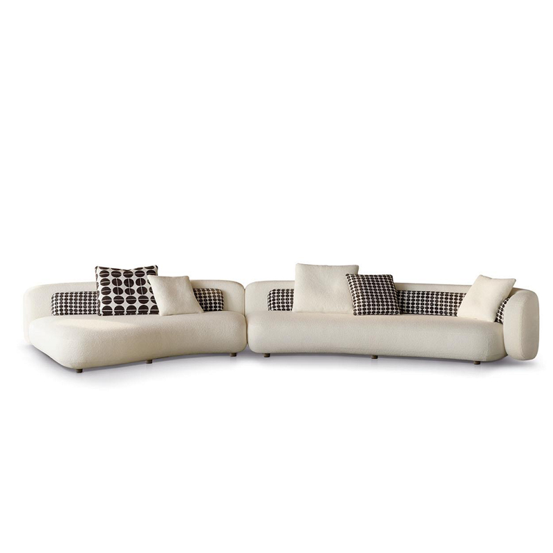 Large 4-seater with double armrests sofa replica besell sofa