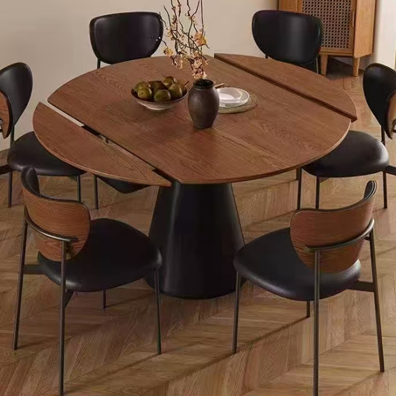 Vintage style solid wood Exendable dining table hotel apartment Small dining table