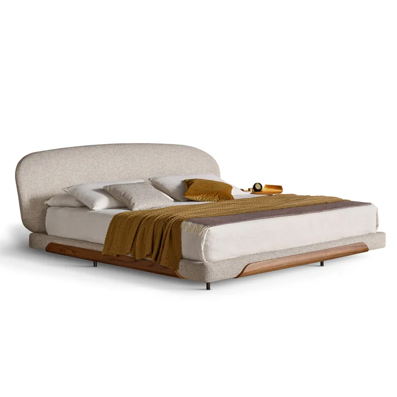 OLOS BED Upholstered fabric double bed