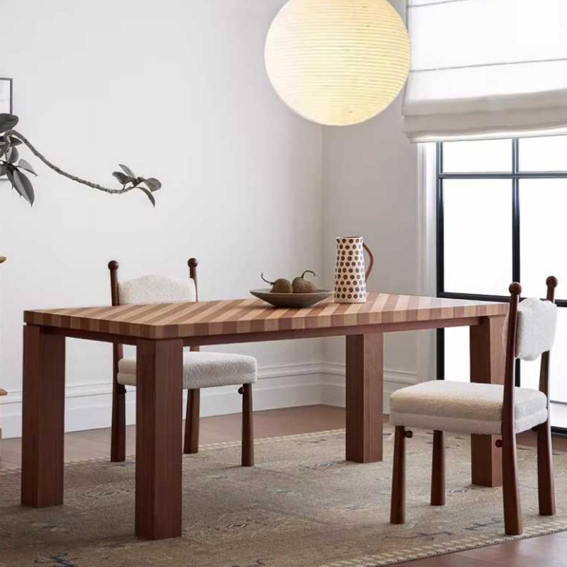 Medieval style Square dining table dining room solid wood dining table  dining chair