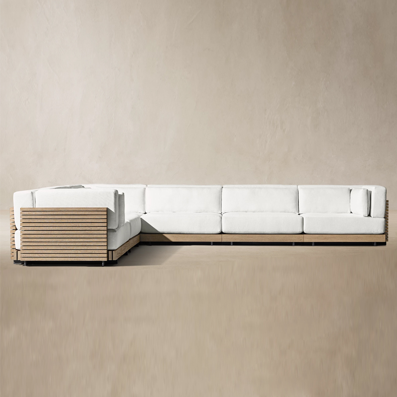 Strip sofa combination，Outdoor Teak  Sofa
