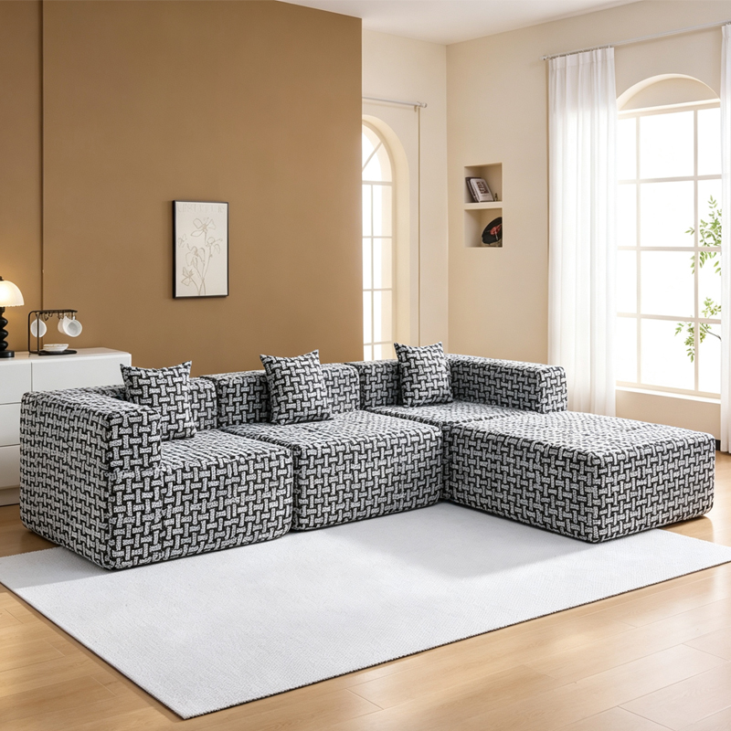 Modern Minimalist Compression Sofa Modular Vacuum Compressed Sectional Sofa for Living Room Apartment