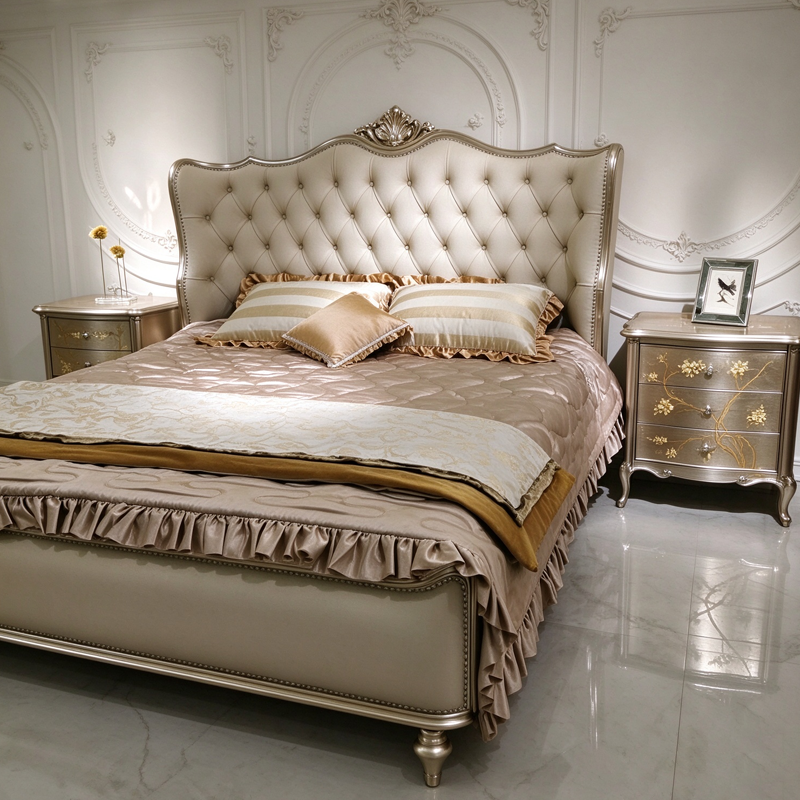 French light luxury Bed