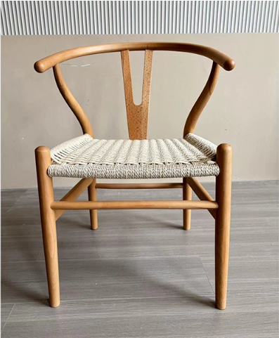Wishbone-Style Rope Dining Chair