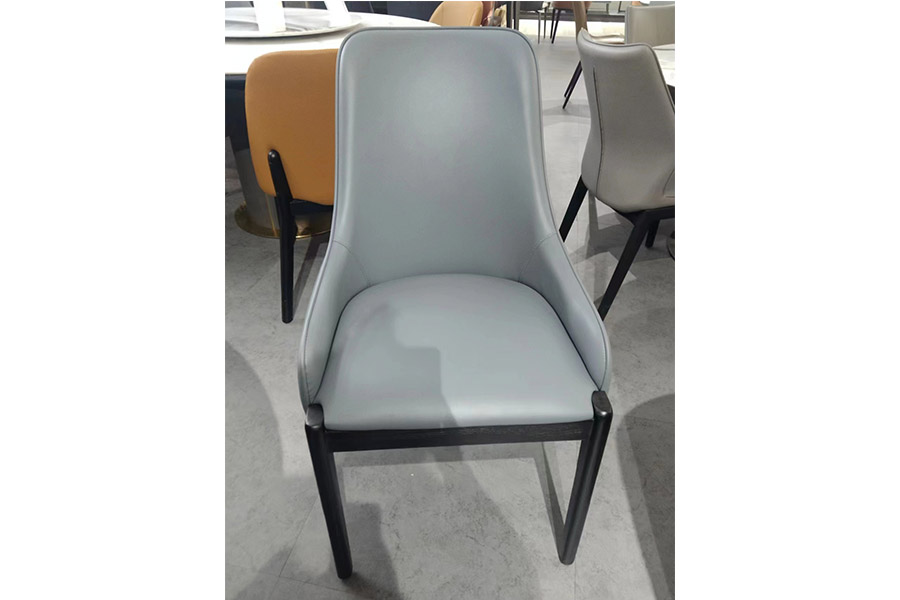 Frans Dining chair HM0652-Y251Italian minimalist solid wood back dining chair designer Nordic home upholstered dining chair