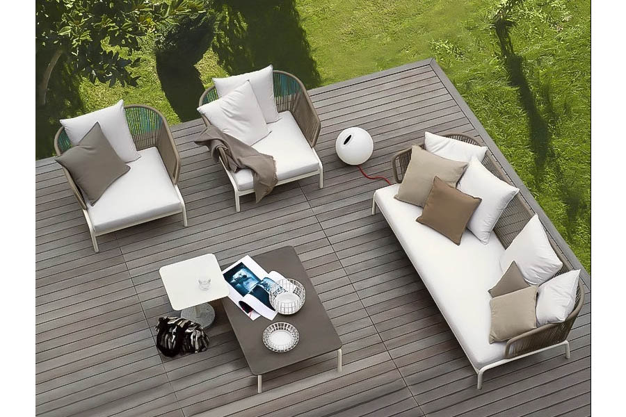 Bronzino outdoor aluminum balcony villa coffee table  sofa set HM596-XOT-S17