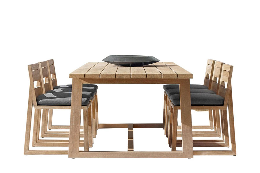 Bronzino outdoor dining table and chair HM0596-TC7 Teakwood dining table&chair