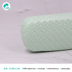 green metal eyeglasses case