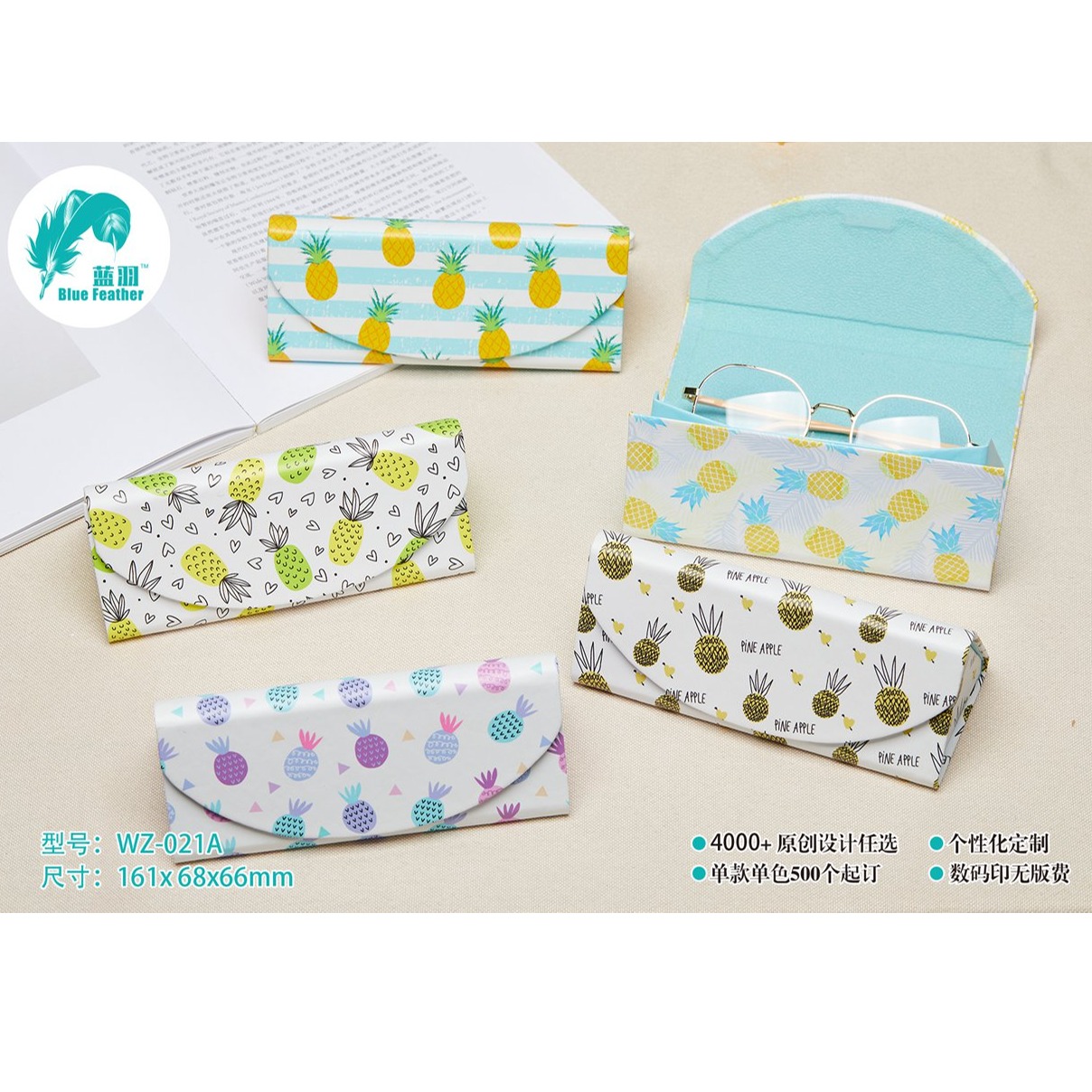 Triangular glasses case